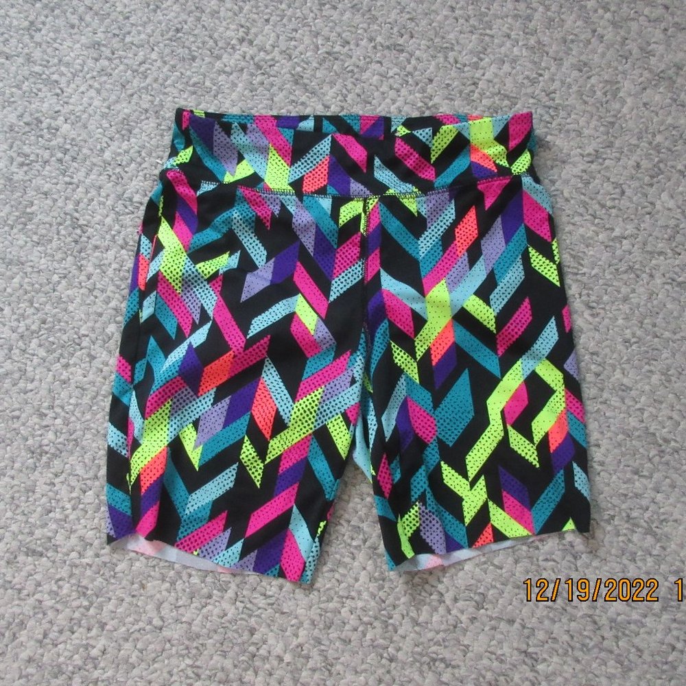 fun 80s patterned athletic shorts